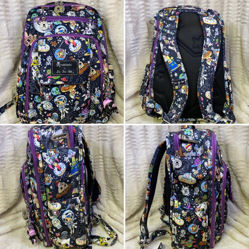 🌈SOLD🌈JuJuBe x Tokidoki Space Place Donut Unicorn Kawaii Full Size Large Pack - Picture 12 of 16